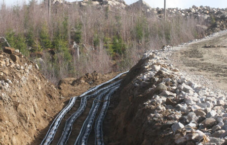 Snap Cable Chamber installed in ditch