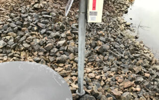 Solar panel installed on pole with Snap Base 60 mm